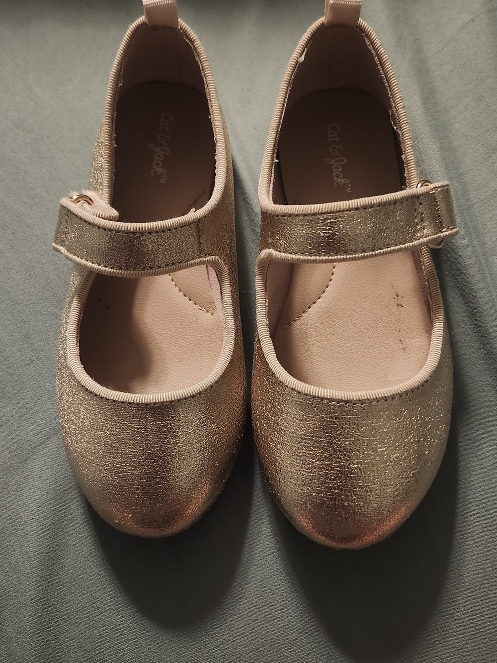 Cat & Jack Metallic Gold Mary Jane Shoes for Kids - Toddler - Size 9